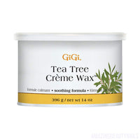 GiGi Tea Tree Creme Hair Removal Soft Wax with Soothing Formula, 14 oz