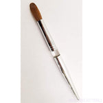 Petal Kolinsky Silver Handle Acrylic Nail Brush Size #18 - Crimped