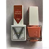 Gel Matching SOAK Off Gel & Nail Lacquer I Love You ROE Much #730 by VETRO
