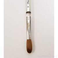 Petal Kolinsky Silver Handle Acrylic Nail Brush Size #18 - Crimped