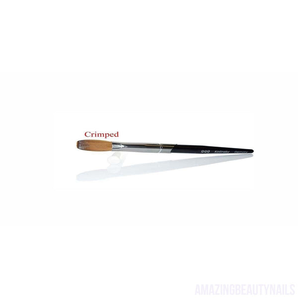 999 Titanium Handle - Kolinsky Acrylic Nail Brush For Manicure PowderCRIMPED - (Size #10)
