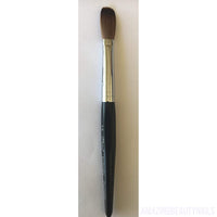 Six Angles - Black Handle Petal Kolinsky Acrylic Nail Brush for Manicure Powder (CRIMPED) - (Size #14)