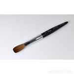 Six Angles - Black Handle Petal Kolinsky Acrylic Nail Brush for Manicure Powder (CRIMPED) - (Size #22) Brand: Kolinsky