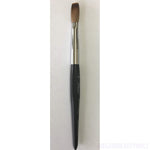 Six Angles - Black Handle Kolinsky Acrylic Nail Brush for Manicure Powder (CRIMPED) - (Size #8)