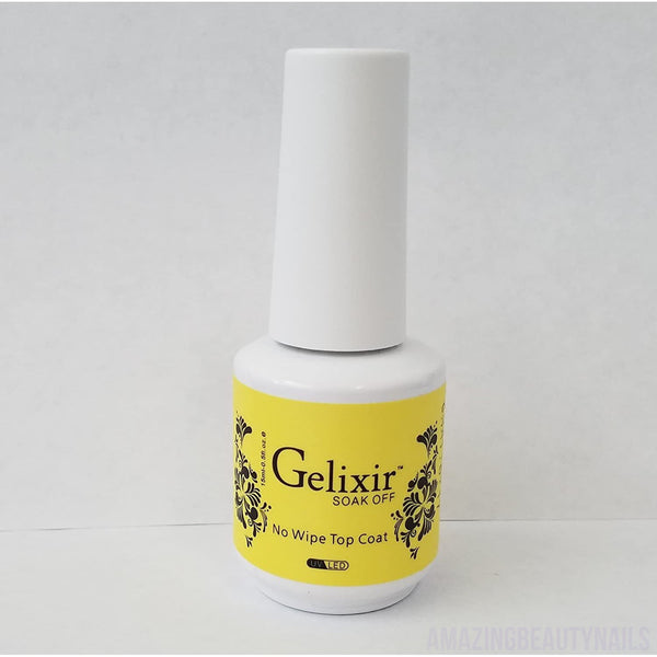 GELIXIR - Soak Off Gel No-wipe Top Coat - .5 Oz / 15 mL