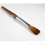 Petal Red Wood Handle Nail Brush For Acrylic Nail Manicure & Pedicure Powder (CRIMPED) - (Size #18)