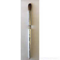 Silver Handle CRIMPED 100% Kolinsky Acrylic Nail Brush (Crimped 12)